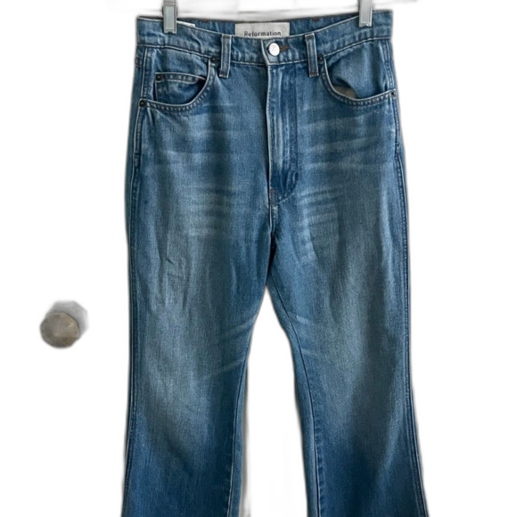 VGUC Reformation Macgraw Jean in Chesapeake Wash flare straight leg Sz 26 - Picture 5 of 9